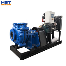 80hp rubber lining gland packing diesel engine driven zinc mining slurry pump for pump slurry